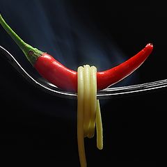 photo "red hot chilli meets spaghetti"