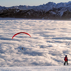 фото "Metamorphosis of skiers"