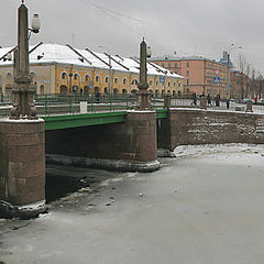 photo "Ducks on the ise. Pikalov bridge, Petersburg"