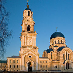 photo "Monastery " Tikhonov of deserts " in beams of sunset"