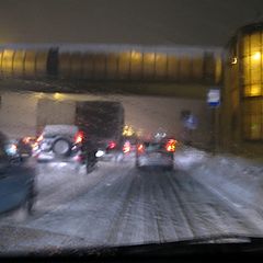 photo "Snowfall on road"