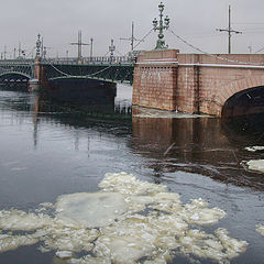 фото "Декабрь. Питер. Нева.Троицкий мост"