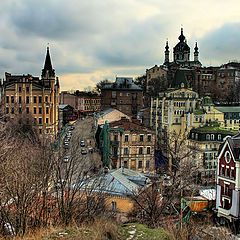 photo "Kyiv. Andreevsky descent at cloudy morning"