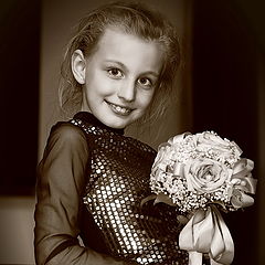 photo "The girl with bouquet"