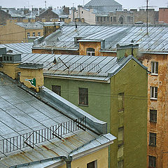 photo "outside the window snow and rain ..."