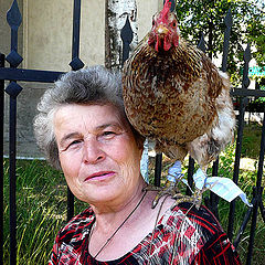 photo "The Lady with hen"