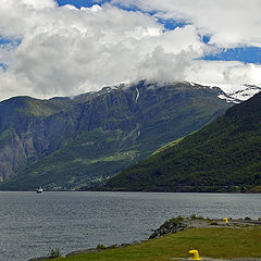 photo "clouds, mountains, water ..."