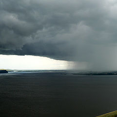 photo "a look at the downpour from the distance"