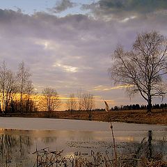 photo "природа,Россия,Родина,пейзаж,весна,вода,закат"