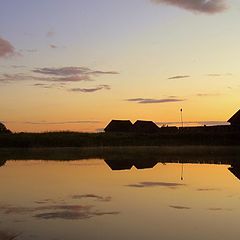 photo "деревня,природа,пейзаж,Родина,Россия,отражения,закат,вода"