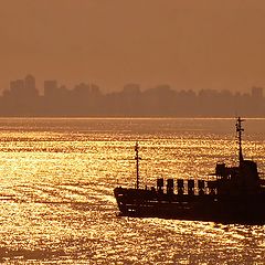 photo "Navigating on golden sea..."