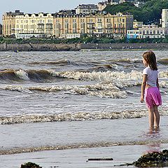 photo "The girl and sea inflow"