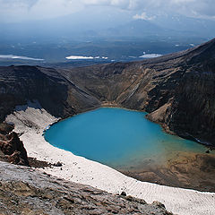 фото "Кислотное озеро в кратере вулкана Горелый"