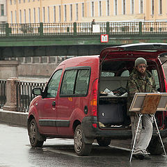 photo "The artist that paints a rain ..."