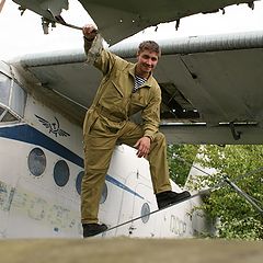 photo "Roman Kulikov & Old Airplane"