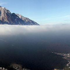 photo "Bucegi Mountains and Busteni aerial view"