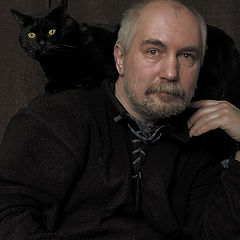 photo "Self-portrait with a cat and mouse"