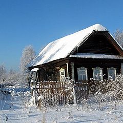 photo "пейзаж,зима,деревня,старый дом,снег"