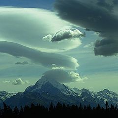 фото "Clouds over the Southern Alps. New Zealand."