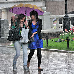 фото "Дождь на манежной площади"