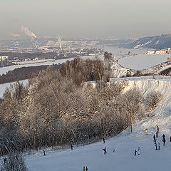 photo "Nizhny Novgorod and Oka river overview fron Mountain-skiing base Novinki"