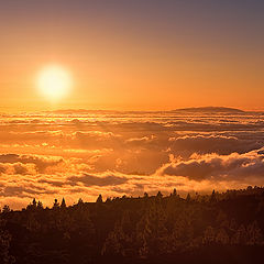 photo "Sunset over clouds"