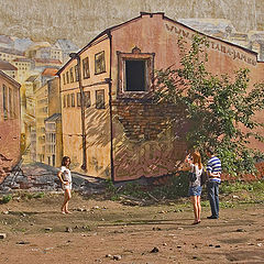 photo "photo shoot in the city painted"