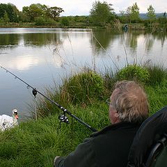 photo "About the one who sat in a pond and prevented to fish"