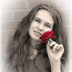photo "портрет,девушка,роза,"
