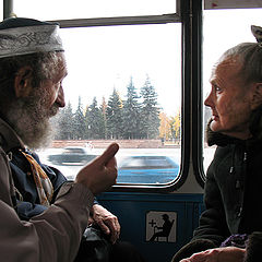 photo "The conversation in the bus"