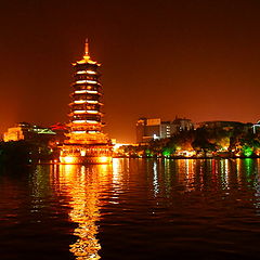 фото "The beatiful night of GUILIN (the two tower) 2010"