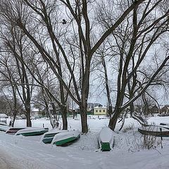 photo "Winter view with boats"