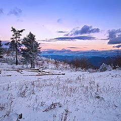 photo "Winter sunset-Rodopi mountaion(Bulgaria)"