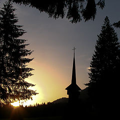 photo "Sunset in Carpathian mountains ..."