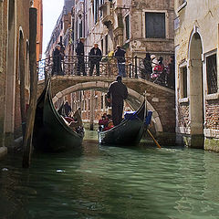 photo "Gondolas and gondoliers"