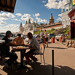 фото "Московский лубок. Москвичи в шахматы играют."