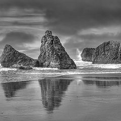 photo "Rocks, waves, and reflections"