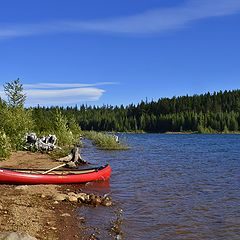 photo "красное каноэ и Луна ....."