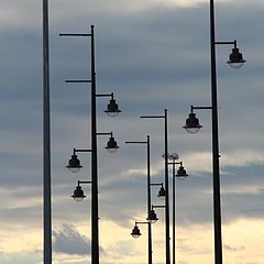 photo "clouds and lamps"