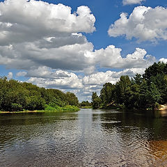 фото "Река.Небо голубое.Облака."