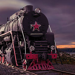 photo "Sunset era of steam locomotives"