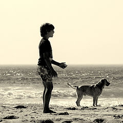 фото ""The boy... the dog and... the ball...""