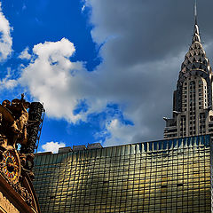 фото "ГрандЦентрал Тэрминал и Крайслер Билдинг в Манхетене."