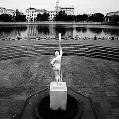 photo "Returning of girl with a paddle"