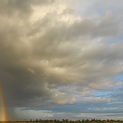 photo "Rainbow over the railroad bridge"