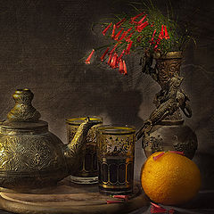 photo "With orange and tea"