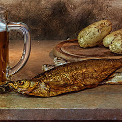 photo "With beer and fish"