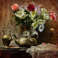 photo "With flowers and kettles"