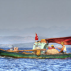 фото "fishermen in deap blue"