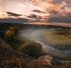 фото "Закат с туманом"